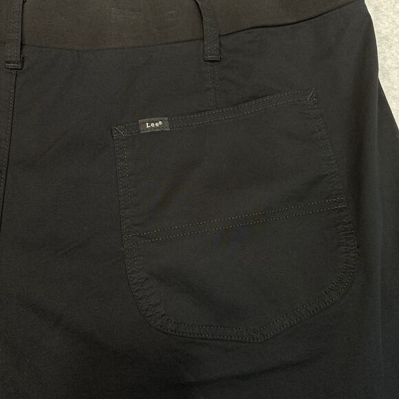 Lee Chino Short WMNS 26W(2) Unionall Black Mid Rise Ultra Soft Waistband Stretch - Picture 4 of 11